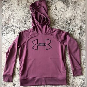 Under Armour Maroon Hoodie with Black Logo